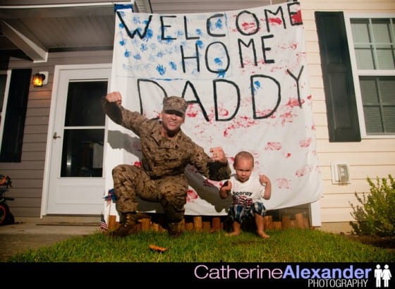 welcome home daddy home made sign