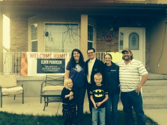 missionary banner in front of home