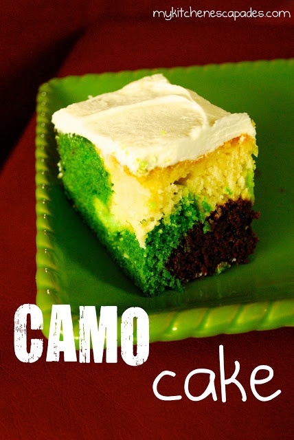 camo birthday cake