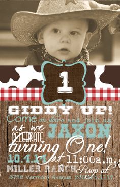 cowboy birthday invitation