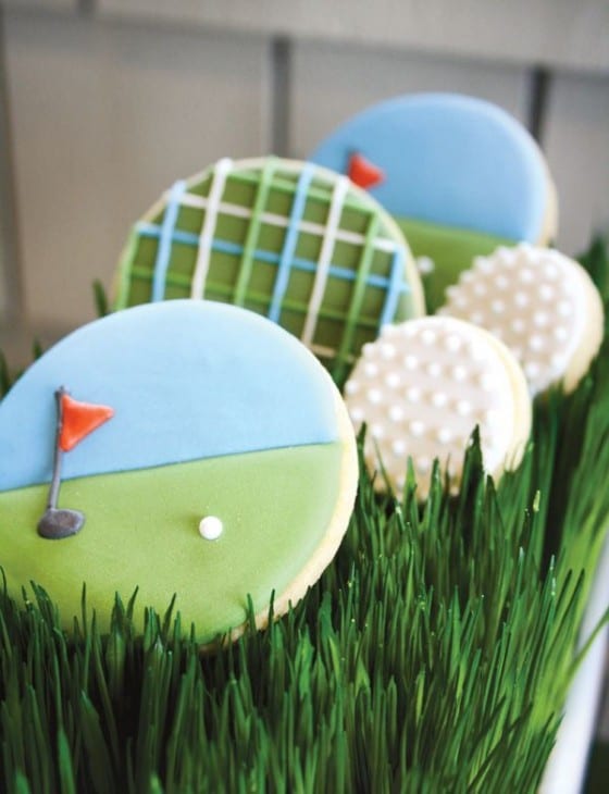 golf birthday party cookies