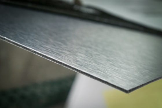 Brushed Aluminum E-panel close up