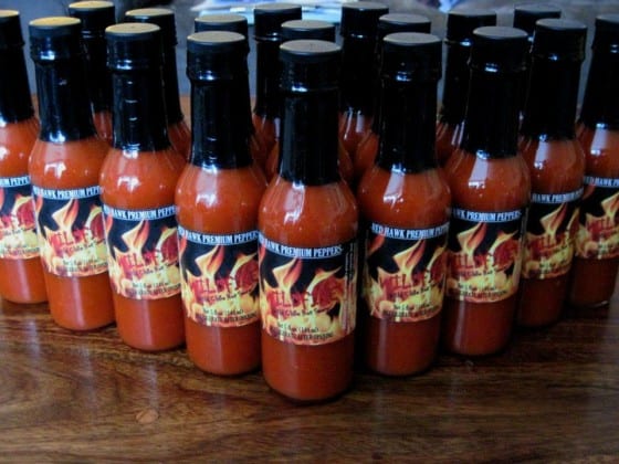 Red Hawk Premium Peppers Hot Sauce