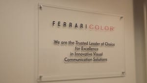 Ferrari Color Logo acrylic example