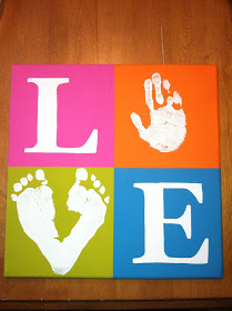 love kids foot and hand prints