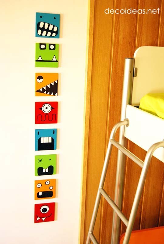 monster prints kids bedroom