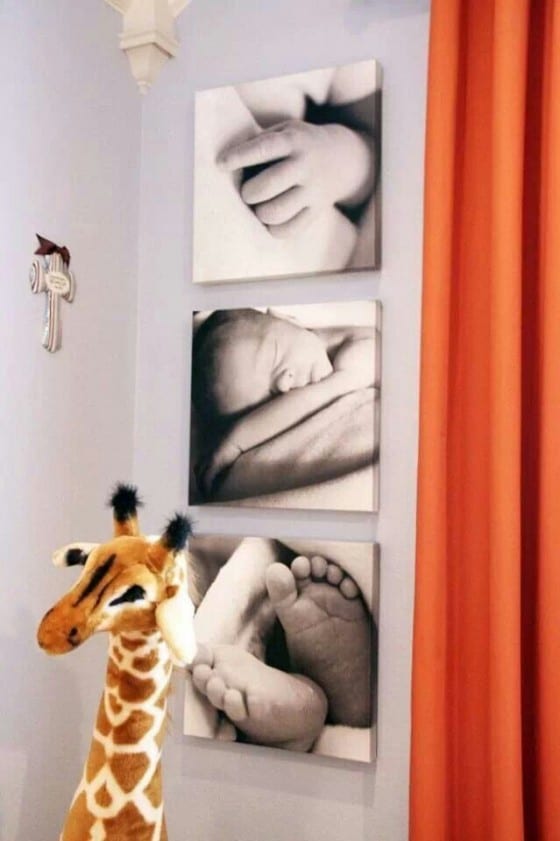 canvas print of newborn