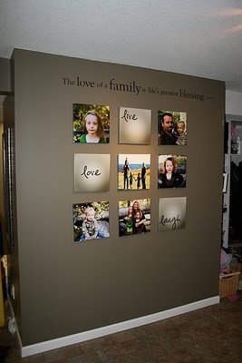 family prints square with vinyl