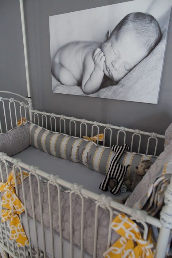 newborn canvas print crib