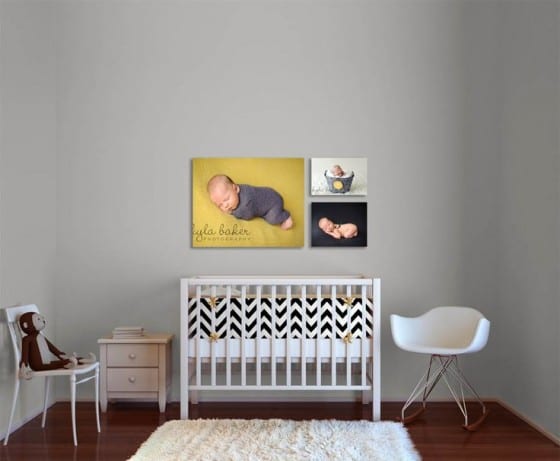 simple newborn crib canvas prints