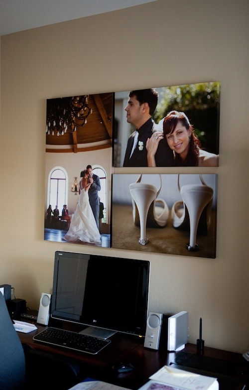 wedding prints in office