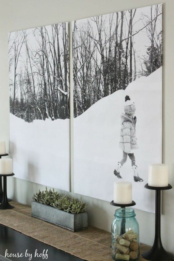 wall art winter boy 