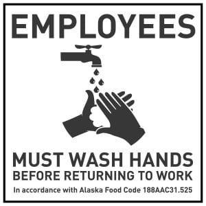 Alaska handwashing sign