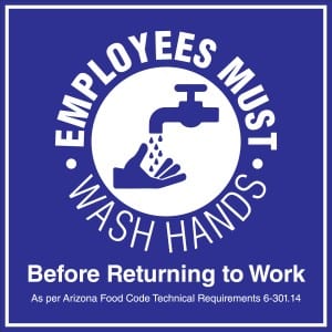 Arizona Handwashing sign