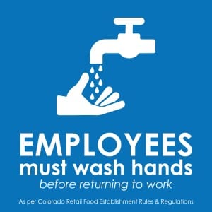 Colorado handwashing sign