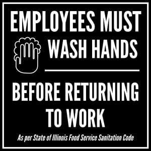 Illinois handwashing sign