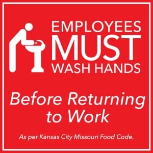 Kansas City Handwashing sign