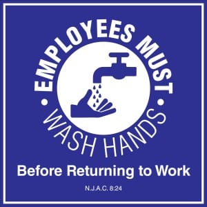 New Jersey handwashing sign