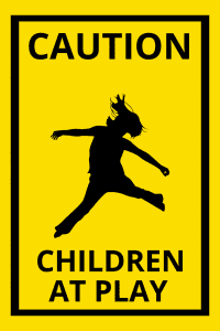 aframe sign children at play