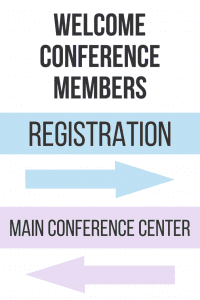 Aframe sign event management conference