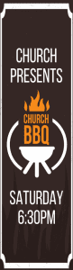 retractable banner church bbq event