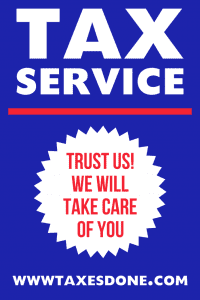 Tax services a frame sign 1