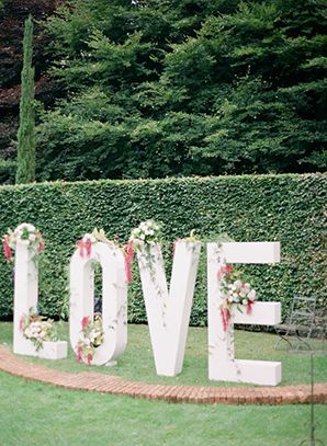 wedding love letters with foam board