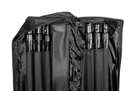 step and repeat in carrying case