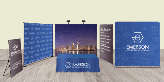 trade show booth mock up graphic