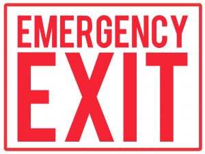 emergency exit sign