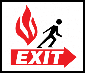 fire exit sign