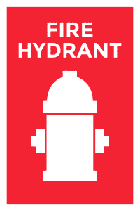 fire hydrant sign