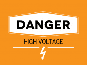 high voltage sign
