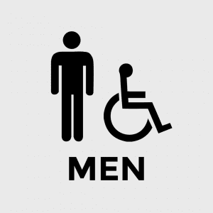 men's restroom sign