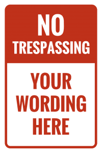 no trespassing sign