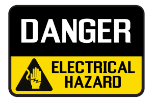outdoor electrical hazard sign