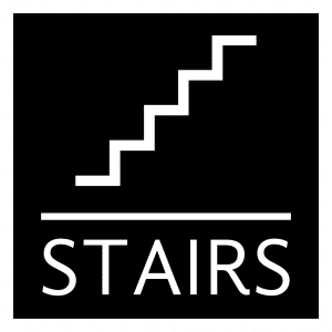Stair access sign