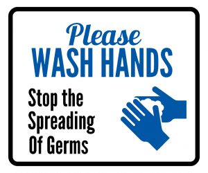 wash hands sign