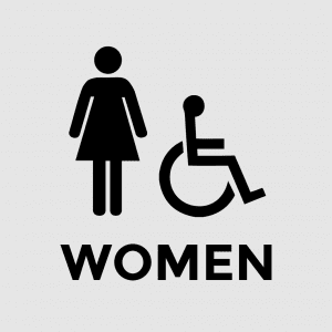 women restroom sign