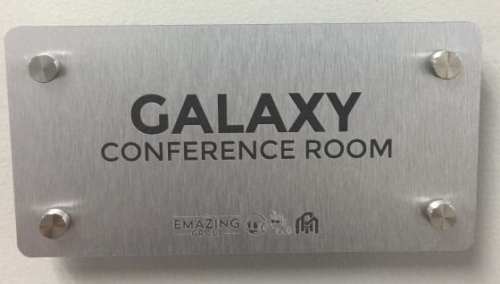 Emazing Brushed Aluminum Sign