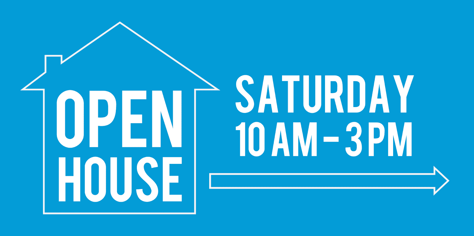 Temporary Open House Sign