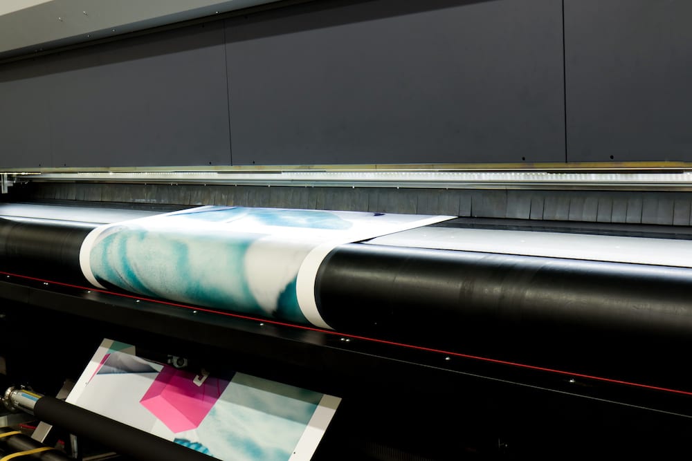 Large format roll-to-roll printer.