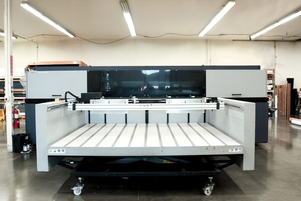 Large format flatbed printer.