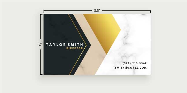 Standard Business Card Dimensions