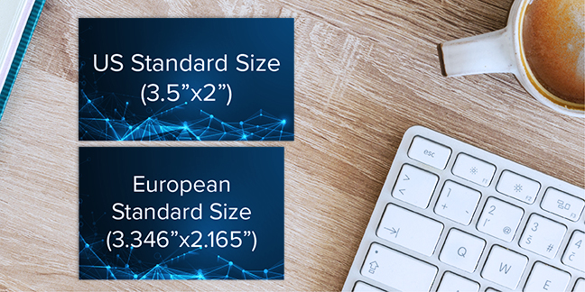 US vs European Business Card Size