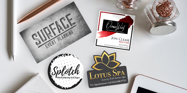 Square, Cirlce and Custom Business Card Shapes