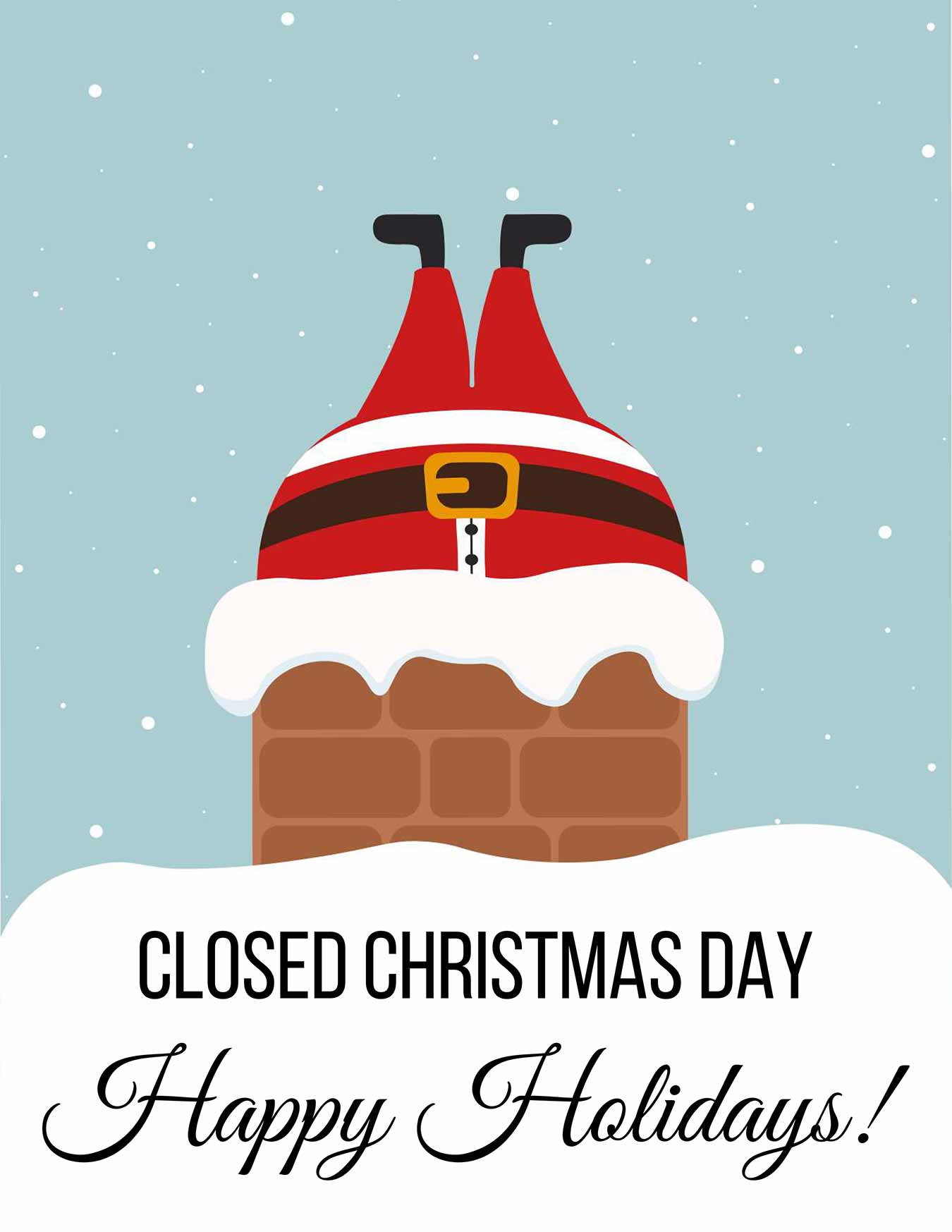 Business Closed Sign Template