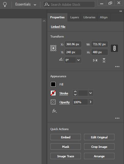 Buscando las dimensiones de la imagen usando Illustrator (Paso 3)