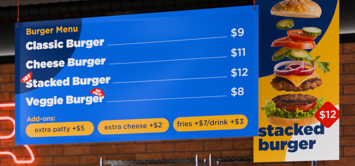 Hanging Menu Signs
