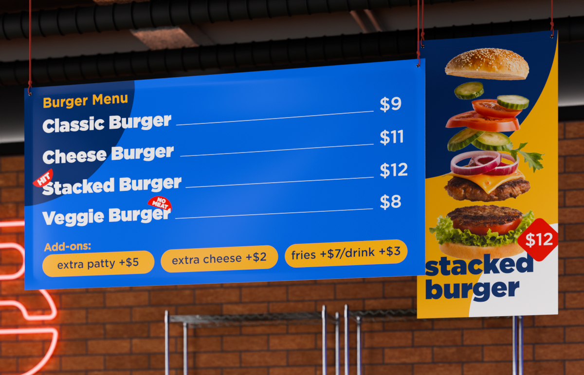 Hanging Menu Signs